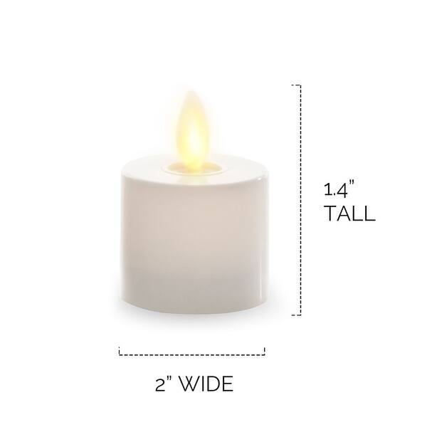 LUMINARA Pearl Ivory Flameless Candle Tealights Flat Top Unscented